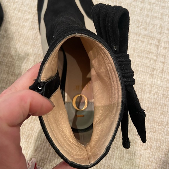 Jour black/white suede/leather bootie, size 36.5 - Picture 6 of 6